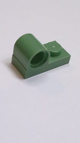 NEU Platte, modifiziert 1 x 2 mit Pinloch oben sandgrün