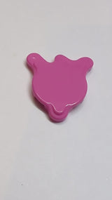 NEU Fliese, Rund 2 x 2 Splat mit Seitenverlängerungen knallpink