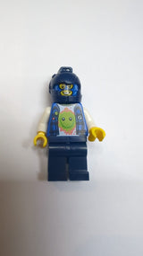 NEU blaue Minifigur, mit blauem Kopf und Helm