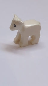 NEU Lamm mit schwarzen Augen und weißen Pupillen weiß