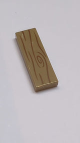 NEU Fliese 1 x 3 mit Holz Maserung Druck dunkelbeige