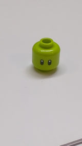 NEU Kopf eines Alien mit 2 schwarzen ovalen Augenmuster (BAM) lindgrün