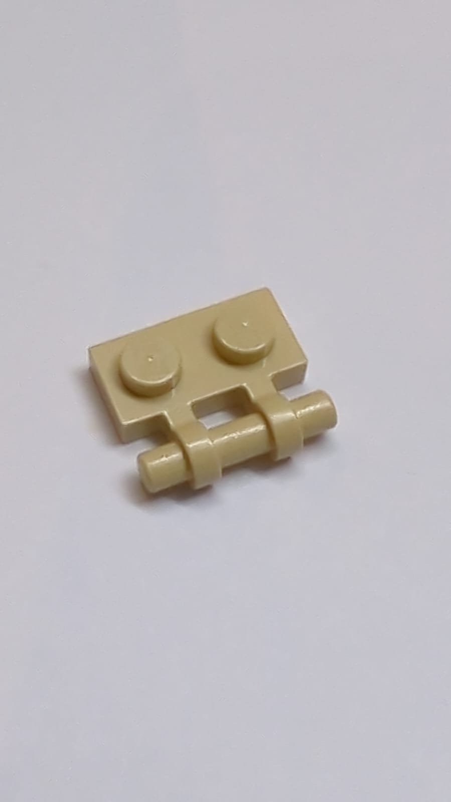 NEU Platte, modifiziert 1 x 2 mit Stangengriff an der Seite - freie Enden beige