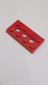 NEU Technik, Platte 2 x 4 mit 3 Löchern rot