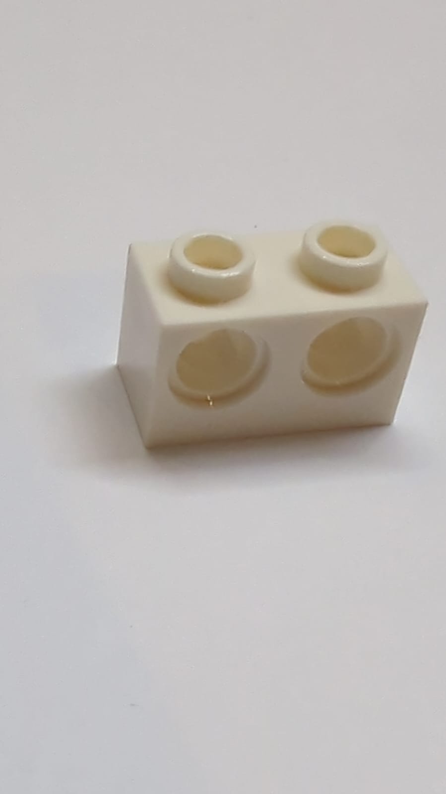 NEU Technik, Stein 1 x 2 mit Löchern weiß