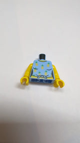 NEU Torso Frauen Knotenhemd mit Ananasmotiv, gelbes Muster am Hals und Bauch / gelbe Arme / gelbe Hände