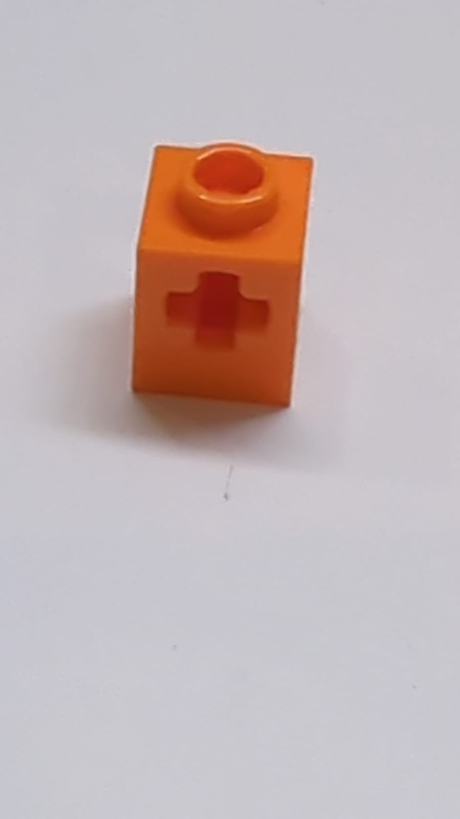 NEU Technik Stein 1 x 1 mit Achsloch orange