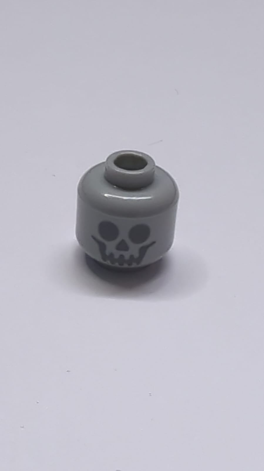 Kopf mit dunkel-grauem Standard-Schädelmuster - neuhellgrau