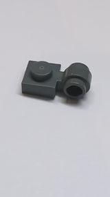 NEU Platte, modifiziert 1 x 1 mit Lampenhalter - dicker Ring neudunkelgrau