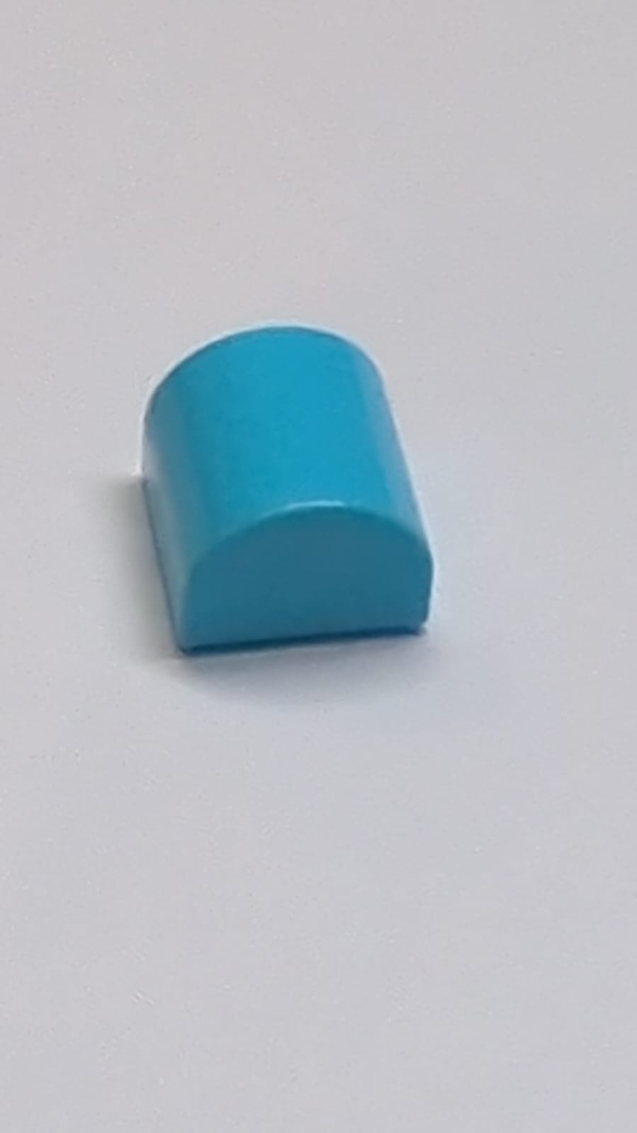 NEU 1 x 1 x 2/3 modifizierter Stein doppelt gebogen azur