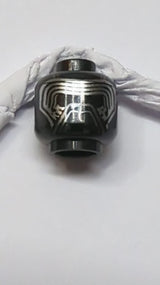 Kopf-Alien-Maske mit silbernen Linienmuster (SW Kylo Ren) schwarz