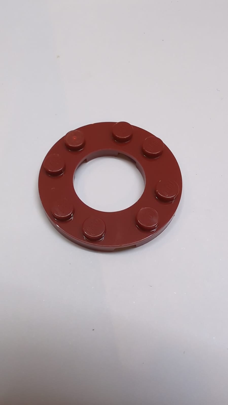 NEU Platte rund 4 x 4 mit 2 x 2 Ausschnitt dunkelrot