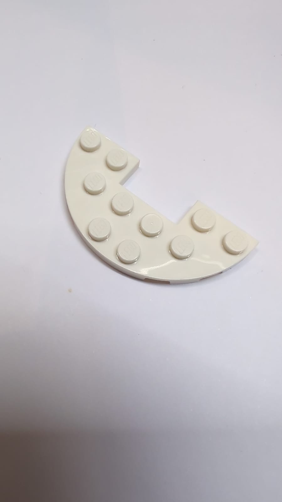 NEU Platte, rund halb 3 x 6 mit 1 x 2 Ausschnitt weiß