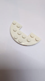 NEU Platte, rund halb 3 x 6 mit 1 x 2 Ausschnitt weiß