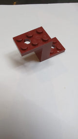 NEU Winkel 5 x 2 x 2 1/3 mit 2 Löchern und Noppen Halter dunkelrot