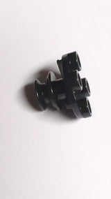 NEU Platte, rund 2 x 2 dünn mit Drehstiel schwarz