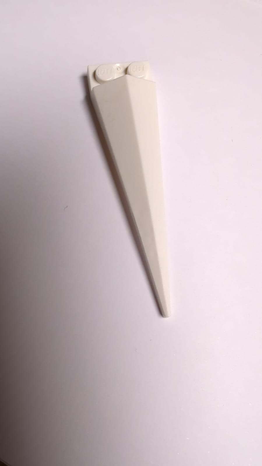 NEU Platte, modifiziert 1 x 2 mit Winkelverlängerung und geformter flexibler weißer Spitzenstruktur weiß