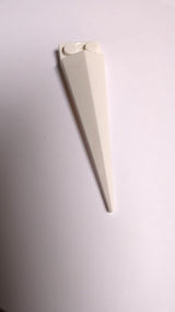 NEU Platte, modifiziert 1 x 2 mit Winkelverlängerung und geformter flexibler weißer Spitzenstruktur weiß