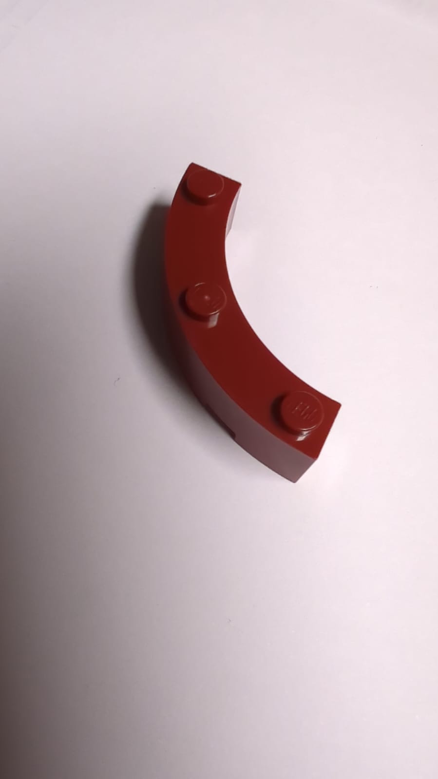 NEU Stein, Kurve 4 x 4 Macaroni weit mit 3 Noppen dunkelrot