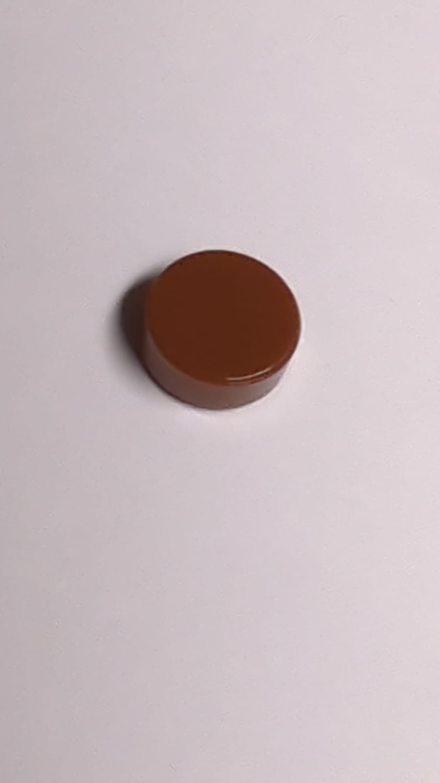 NEU Fliese, rund 1 x 1 neubraun