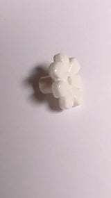 NEU 1 x 1 Blüte Blumenrand Rundplatte 7-fach weiß