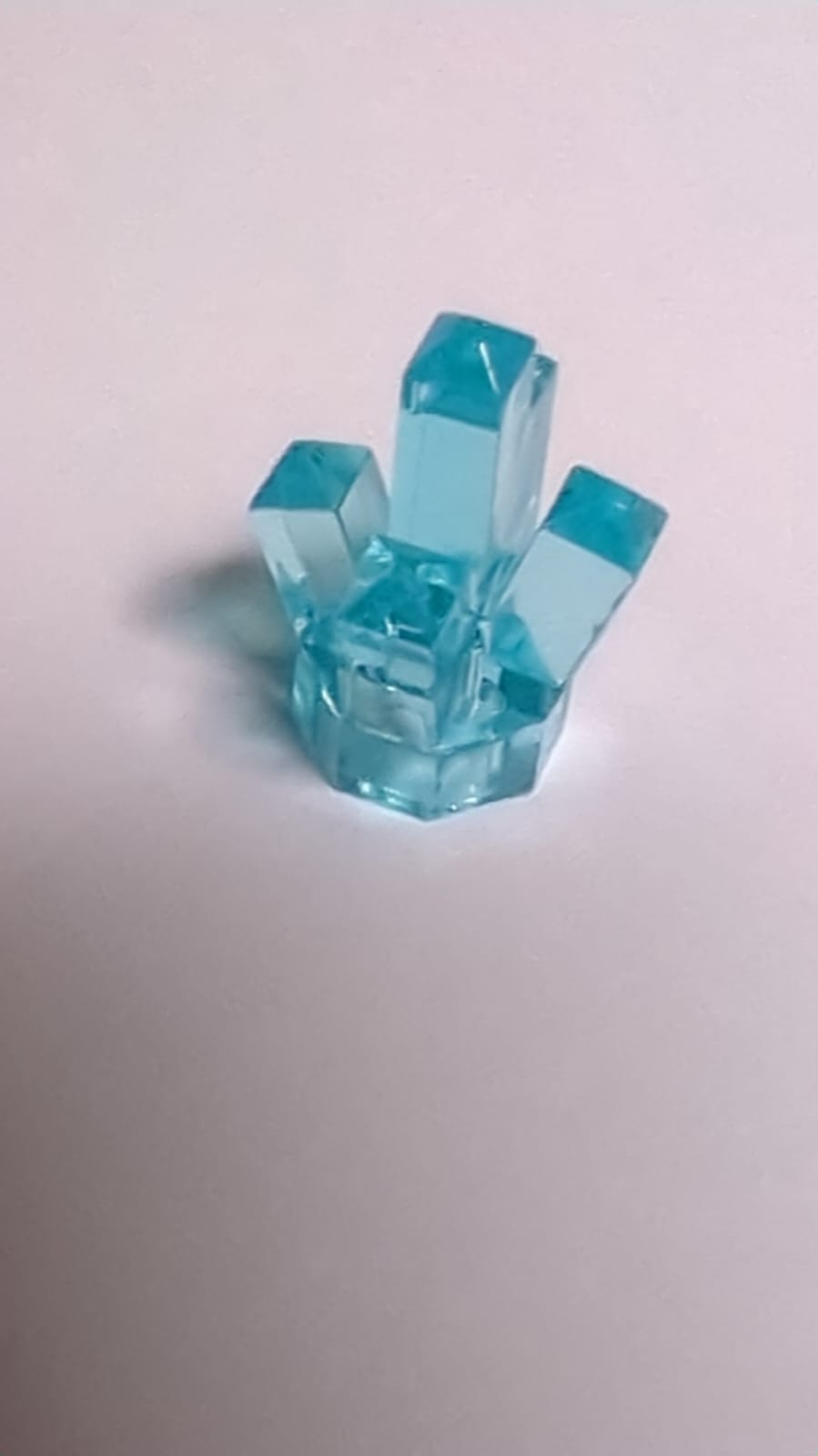 NEU Fels Kristall mit 5 Spitzen 1 x 1 transparent hellblau