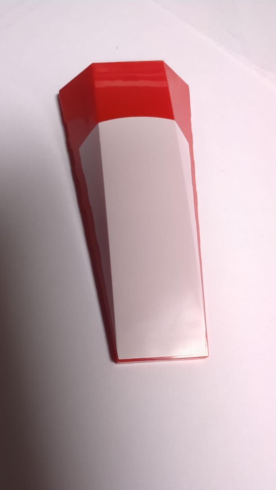 NEU Keil 4 x 8 dreifach gebogen ohne Noppen mit weißem Plattenmuster rot