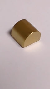 NEU 1 x 1 x 2/3 modifizierter Stein doppelt gebogen metallic gold