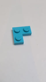 NEU 2 x 2 Platte Ecke azur (medium)