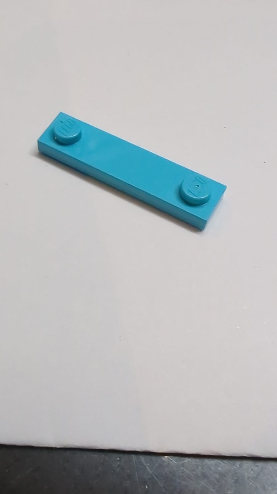 NEU Platte, Modifiziert 1 x 4 mit 2 Noppen mit Nut azur (medium)