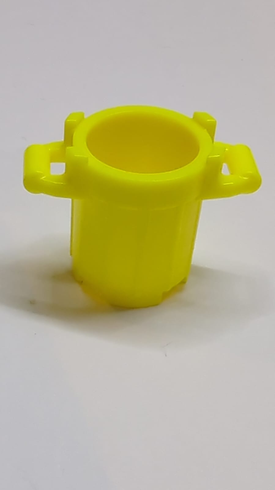 NEU Behälter, Mülleimer mit 4 Deckelhaltern neongelb