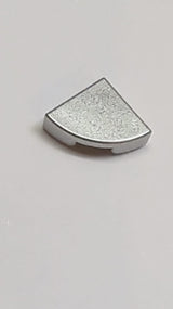 NEU Fliese, Rund 1 x 1 Viertel silbermetallic