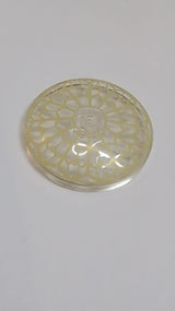 NEU Schüssel 4 x 4 Invers (Radar) mit offenem Noppenfeld und Tan-Rosenmuster transparent weiß