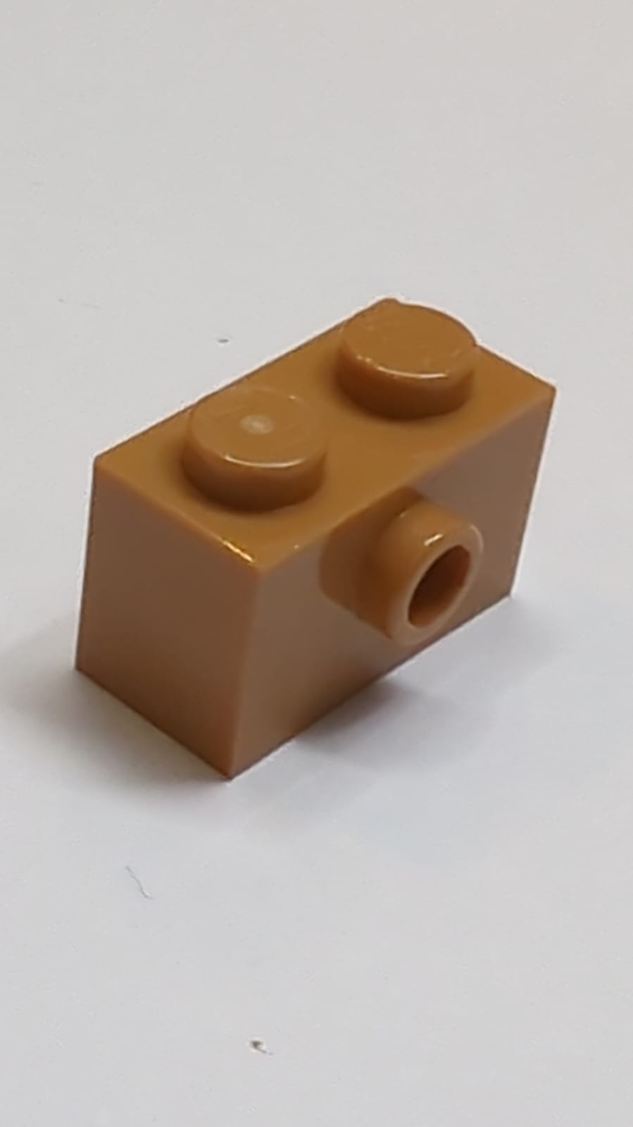 NEU Stein, modifiziert 1 x 2 mit Noppe an einer Seite nouogat (medium)