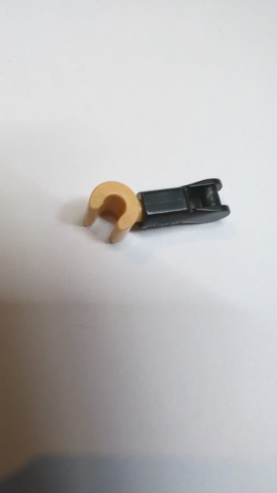 NEU Große Figur Unterarm mit Stangengriff und geformtem mittelbraunem Handmuster schwarz