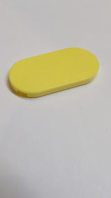 NEU Fliese, rund 2 x 4 Oval hellgelb