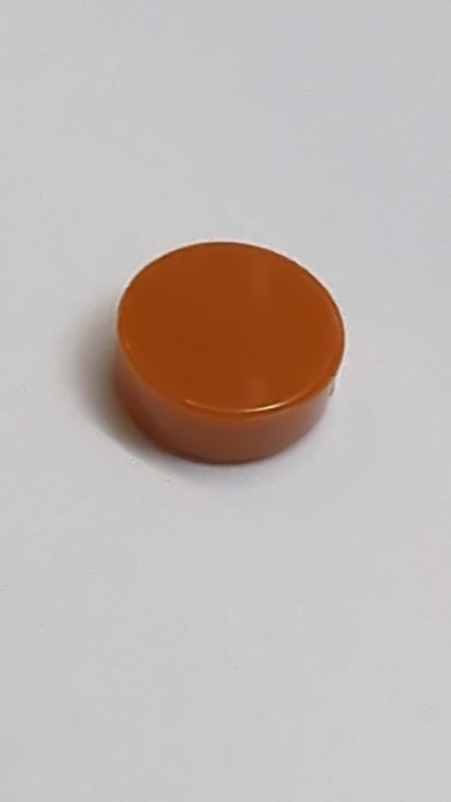 NEU Fliese, rund 1 x 1 dunkelorange