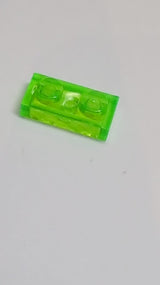 NEU Platte 1 x 2 transparent mediumgrün