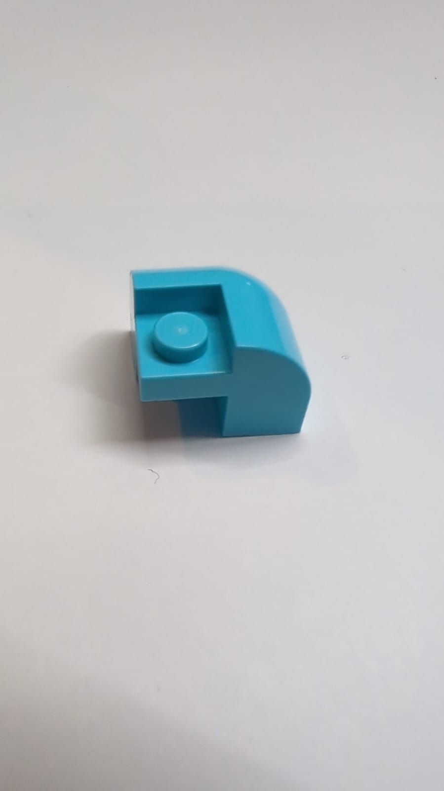 NEU Bogenstein gebogen 2 x 2 x 1 1/3 Kurve mit eingelassener Noppe azur (medium)