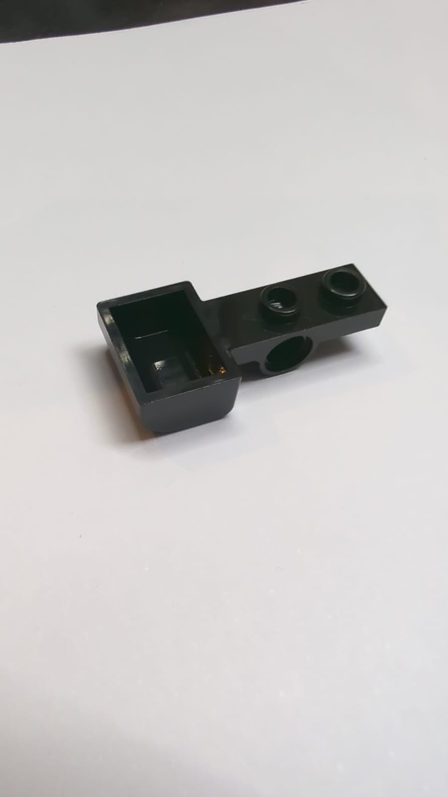 NEU Platte, modifiziert 1 x 2 mit Stiftloch und Eimer (Katapult) schwarz