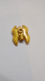 Waffen-Axtkopf, Doppelt mit Stangenhalter und 2 hohlen Noppen pearlgold