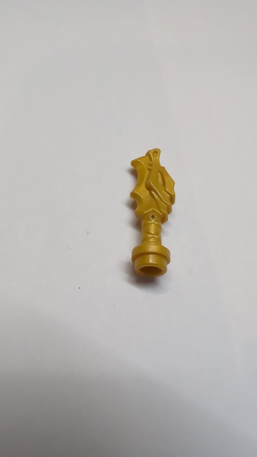 Minifigur, Waffenschwertgriff mit Drachkopf pearlgold