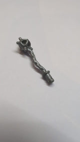 Minifigur, Waffe Stachelkeule / Streitkolben - Flexibler Gummi pearlsilber