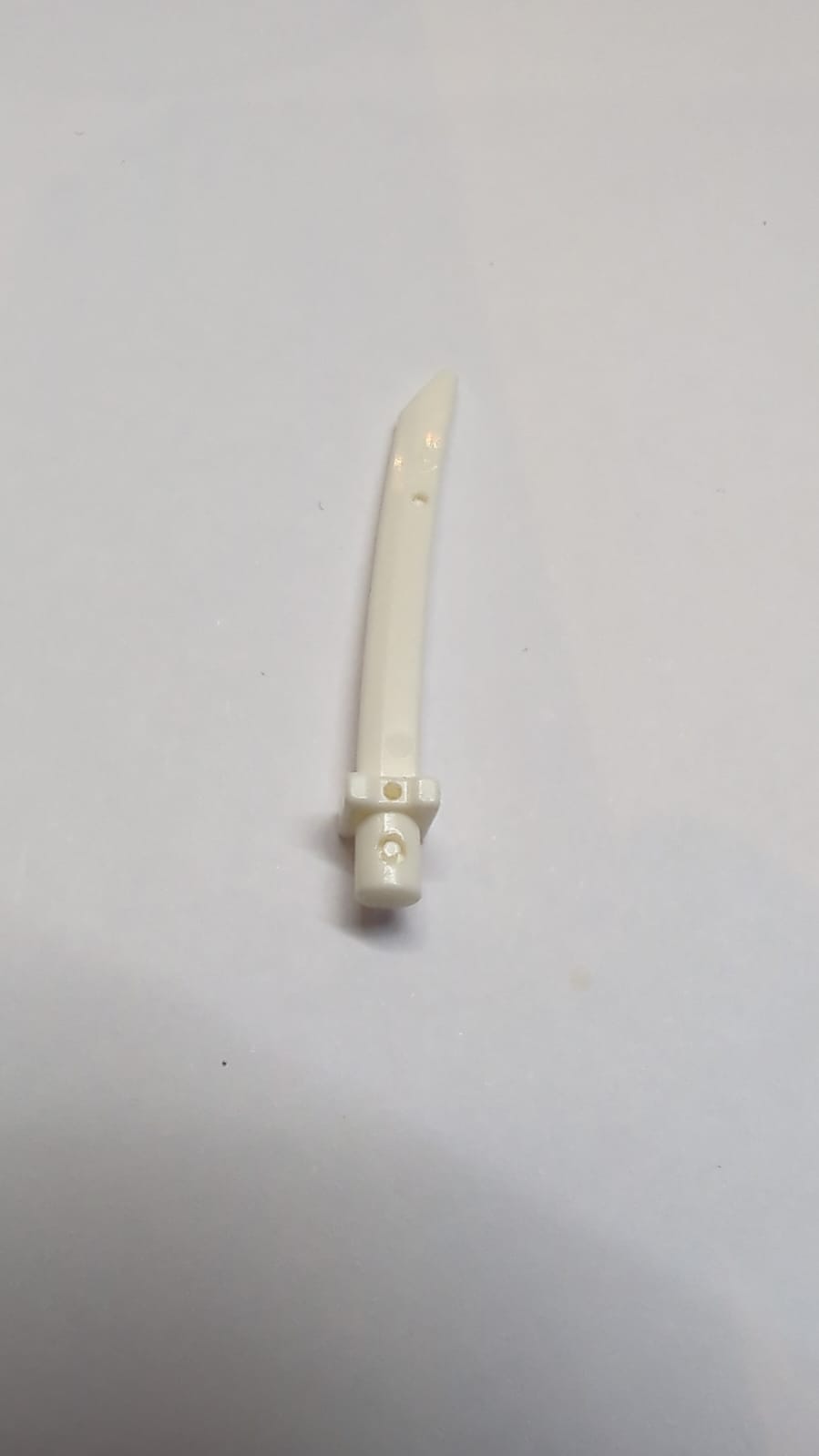 Minifigur, Waffen-Schwertklinge mit Stange, quadratischer Parier weiß