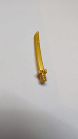 Minifigur, Waffen-Schwertklinge mit Stange, quadratischer Parier pearlgold