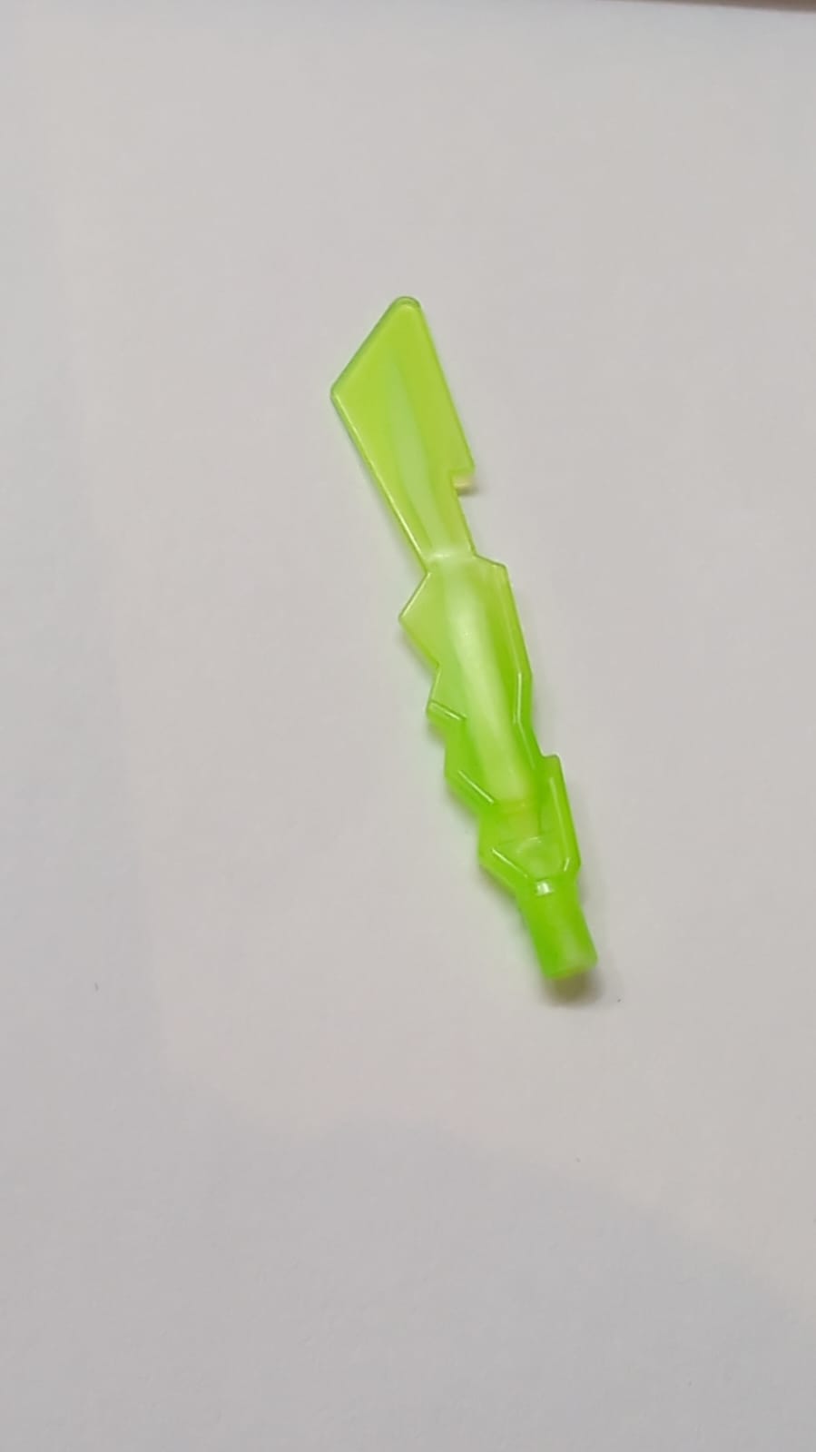 Minifigur, Waffen-Schwertklinge mit gezackten Kanten und Stangenende mit marmoriertem Weißmuster