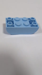 NEU Schrägstein, Gebogen 4 x 2 invert doppelt hellblau