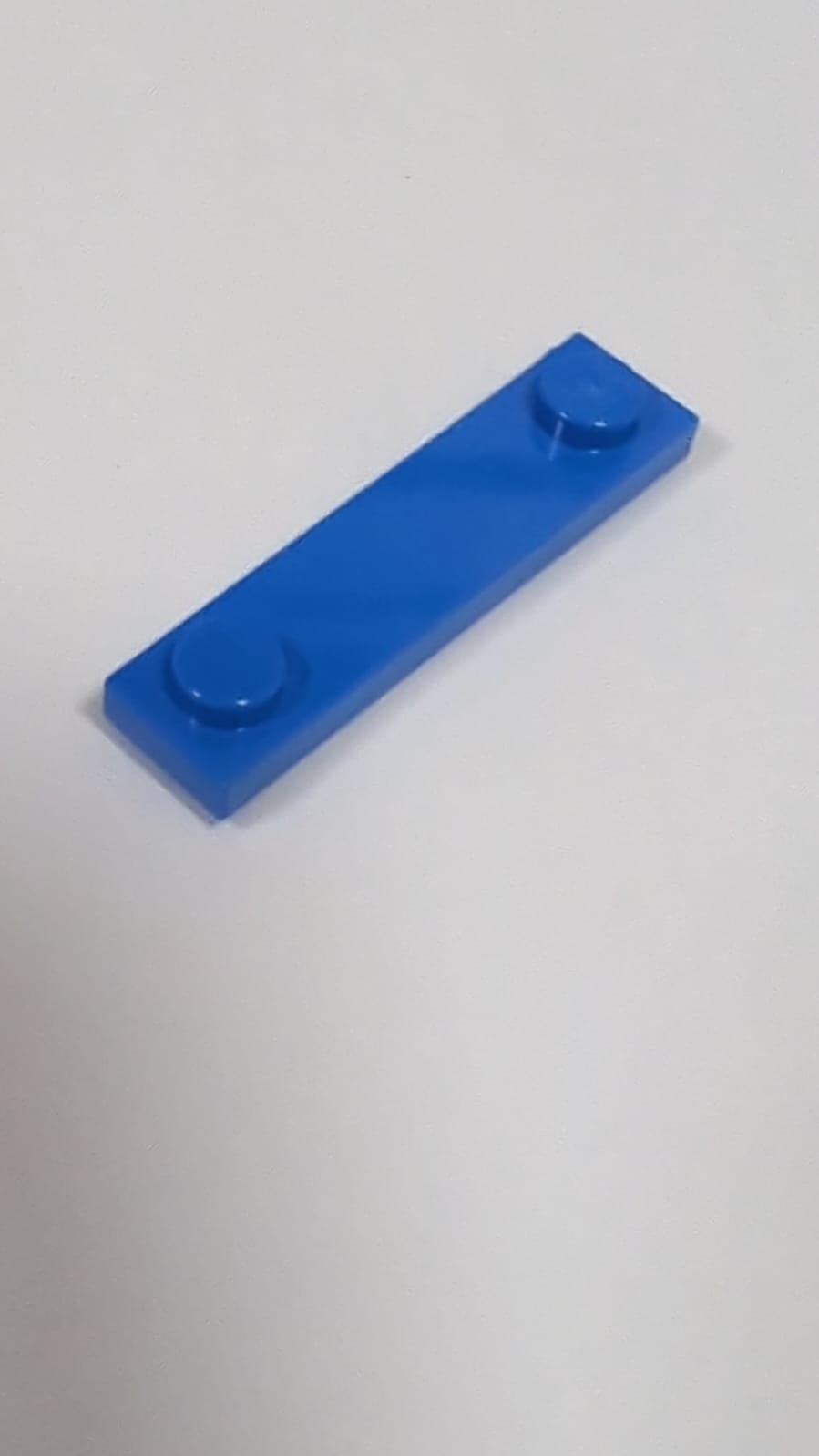 NEU Platte, Modifiziert 1 x 4 mit 2 Noppen mit Rille blau