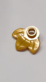 1x1 rund, Pflanze mit 3 Blättern pearlgold