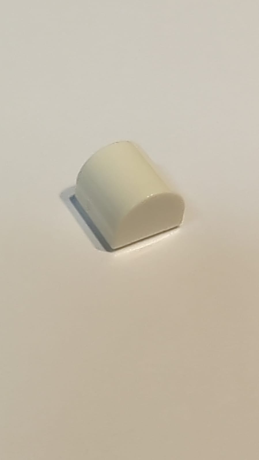 NEU 1 x 1 x 2/3 modifizierter Stein doppelt gebogen weiss